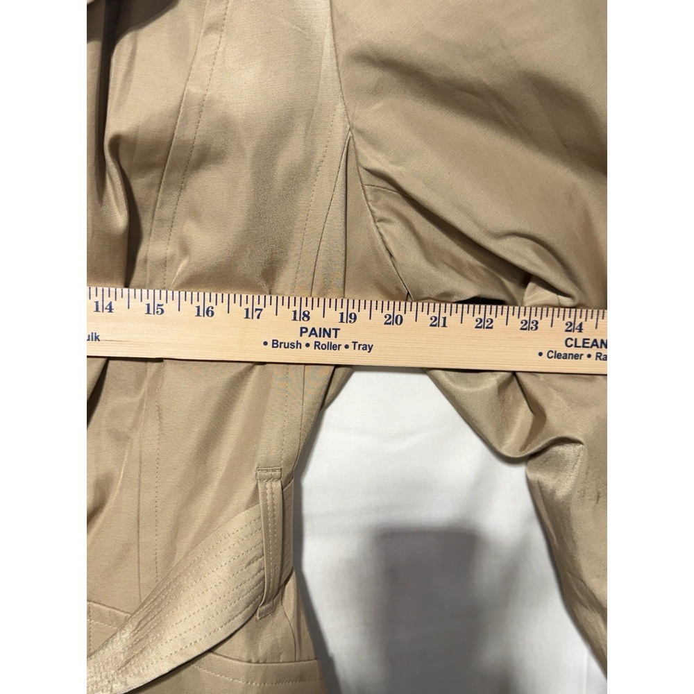 London Fog Collection Women's Hooded Trench Coat Tan Beige Belted Size 2X NWT - Picture 5 of 7